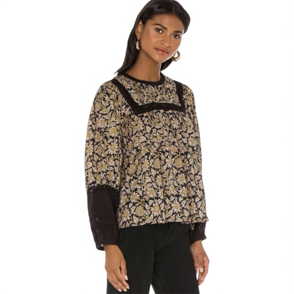 Cleobella Harley Peasant Floral Blouse Size XS